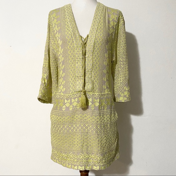 BCBGMaxAzria Dresses & Skirts - BCBGMAXAZRIA Milana Linen Embroidered Dress